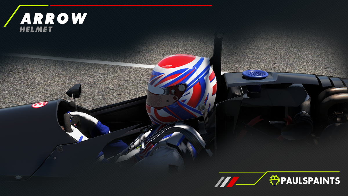 Arrow Helmet - Red, White & Blue