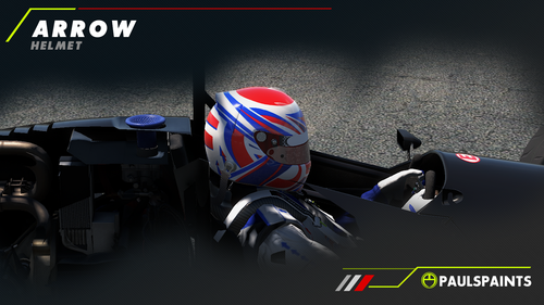 Arrow Helmet - Red, White & Blue