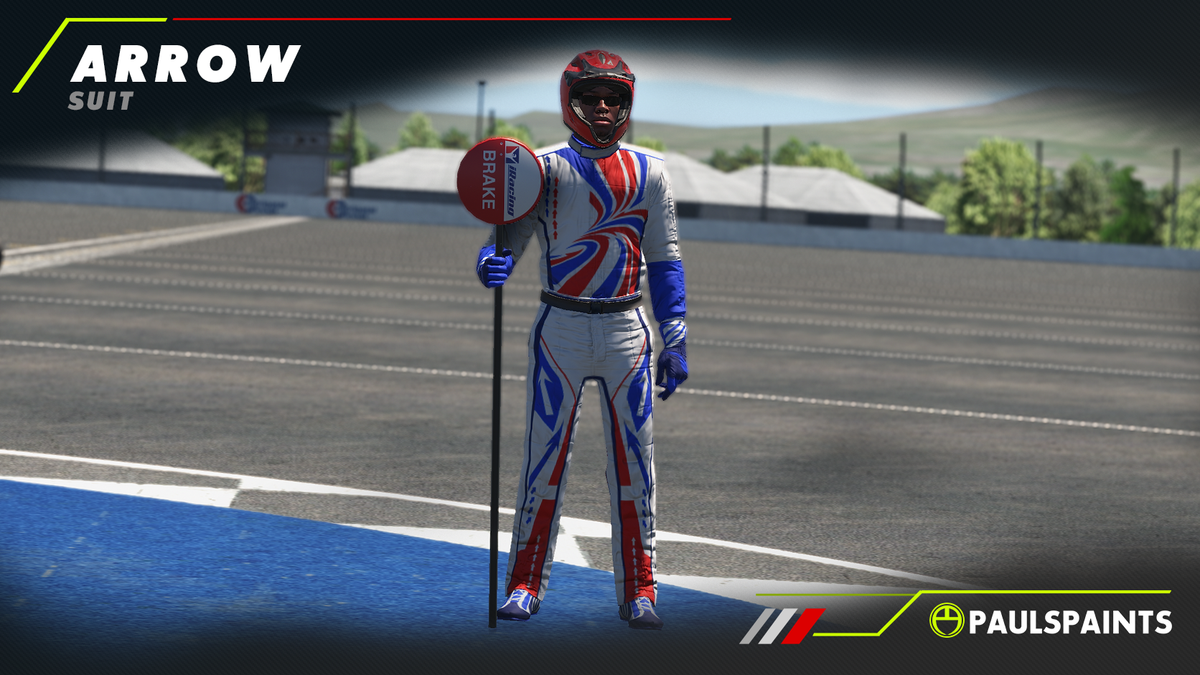 Arrow Suit - Red, White & Blue