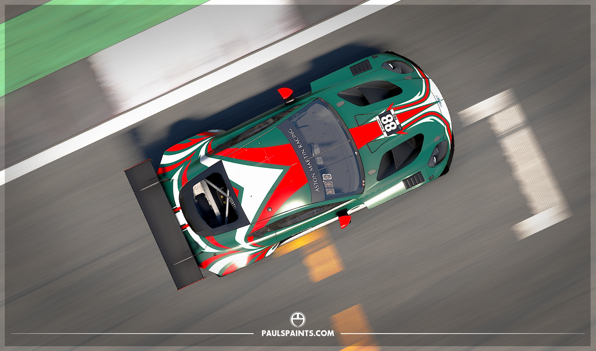 Arrow - Aston Martin Vantage EVO GT3 - British Racing Green, white and red