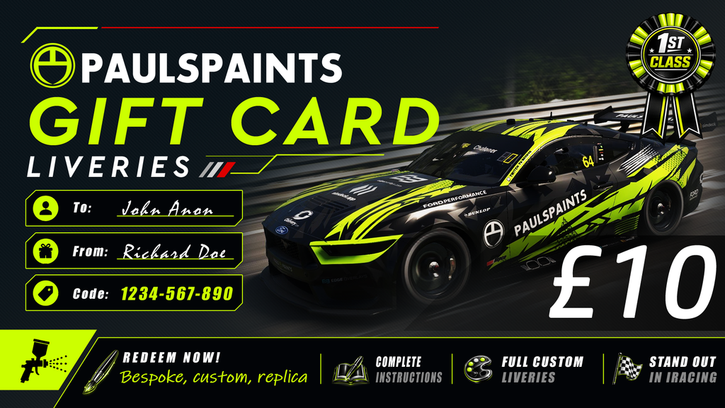 Pauls Paints Gift Cards